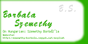 borbala szemethy business card